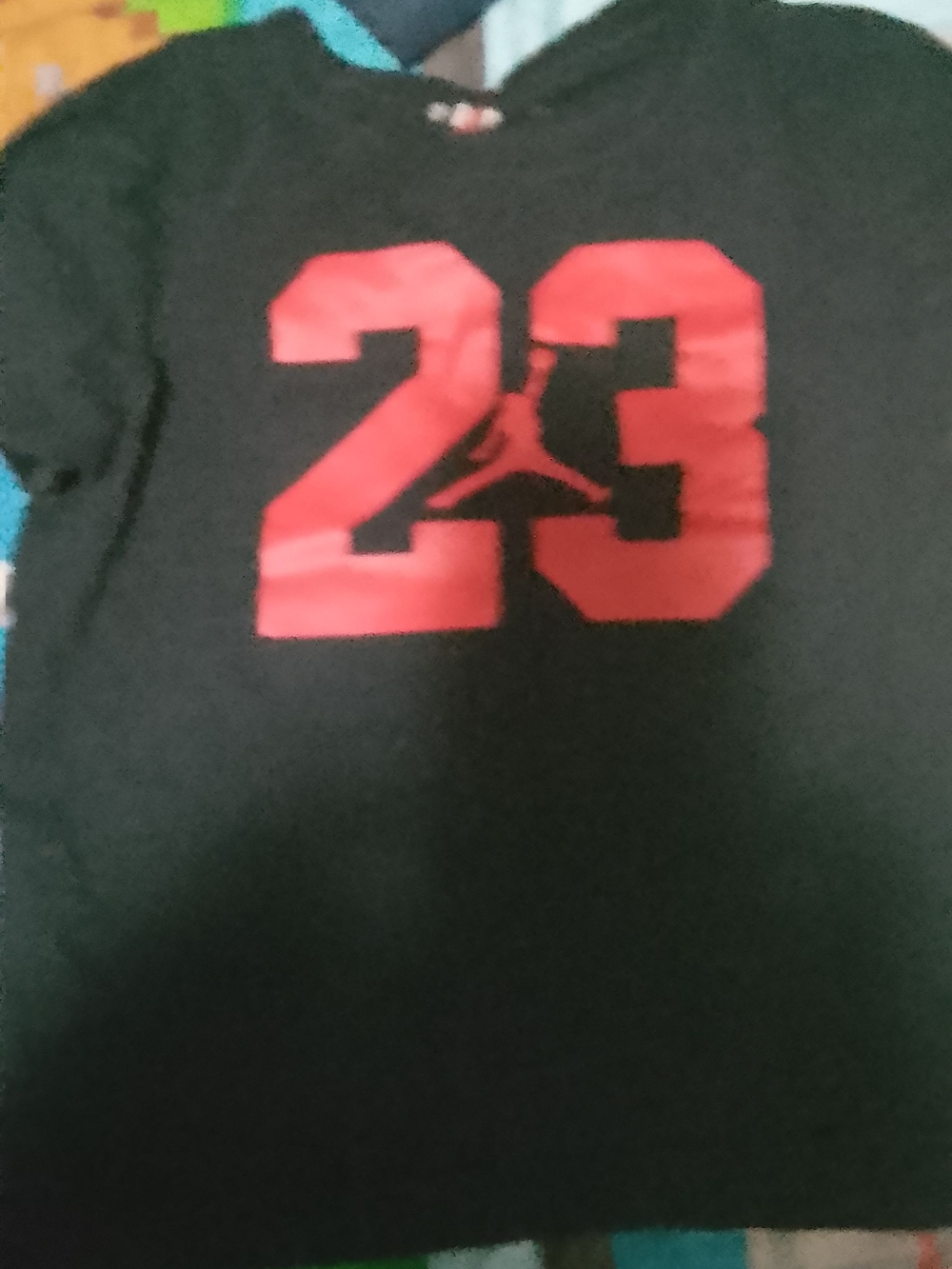 Jordan Black Tee with Red 23 and Jumpman